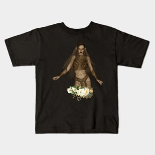 Beautiful dark fairy in the night Kids T-Shirt